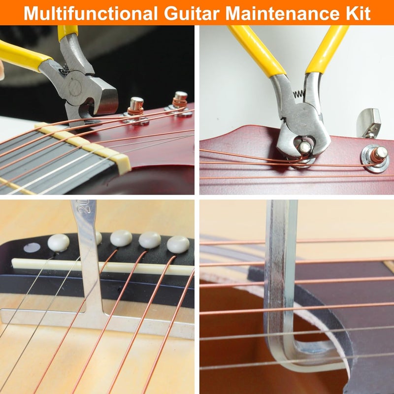 TIMDAM 79Pcs Guitar Maintenance Kit - Complete Setup & Repair Tools for Guitar, Ukulele, Bass, Mandolin, Banjo - Ideal Gifts for Musicians - Image 3